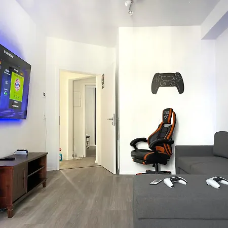 Jaybnb - Gaming Apartment Ps5 65 Zoll 4K Tv Wohnung Mit Balkon Dortmund Eksteriør billede