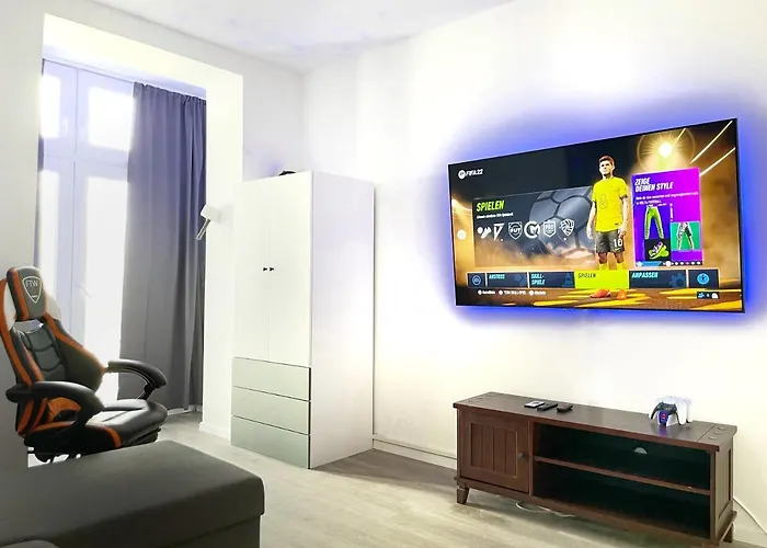 Jaybnb - Gaming Apartment Ps5 65 Zoll 4K Tv Wohnung Mit Balkon